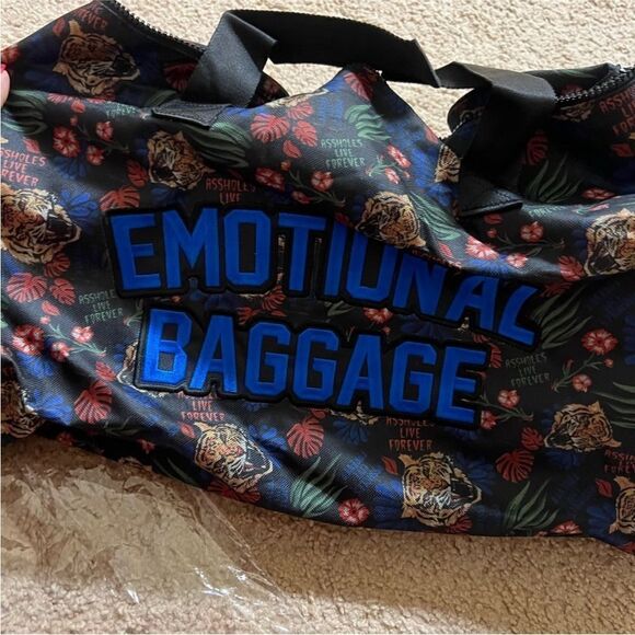 Assholes Live Forever Emotional Baggage Duffel Bag tiger heads OS (4100) - Picture 2 of 2